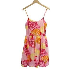 Vintage Lilly Pulitzer Joss Dress Fair Pink Winners Circle Silk Blend Size 4
